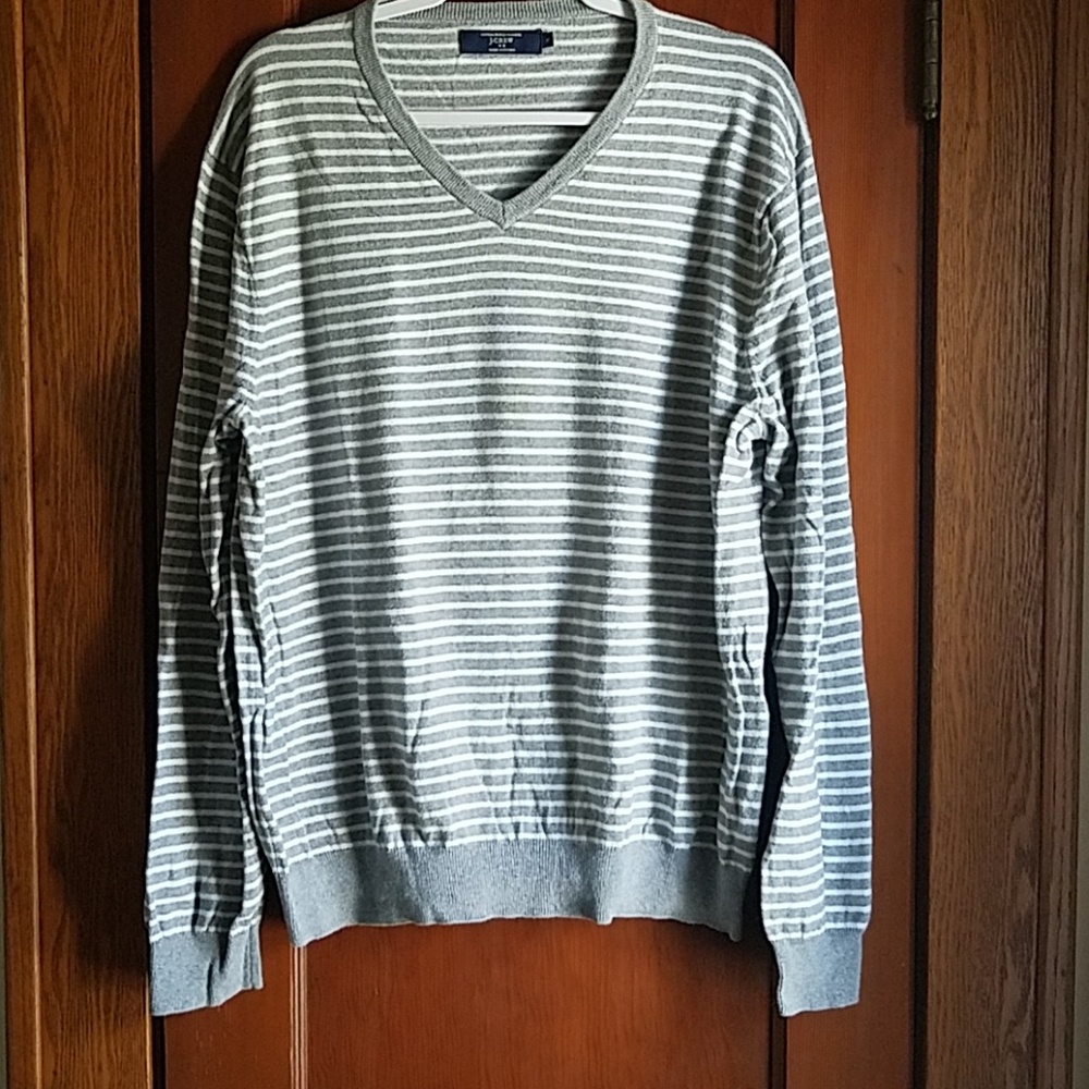 J. Crew mens Vneck sweater cotton/cashmere